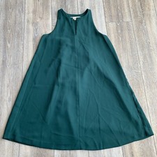 Loft Size XS Dress Green Sleeveless Peekhole Bodice Swing Solid Womens