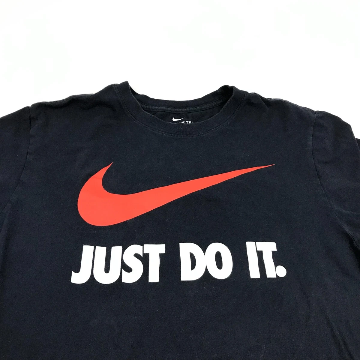 Black nike shirt with orange best sale swoosh