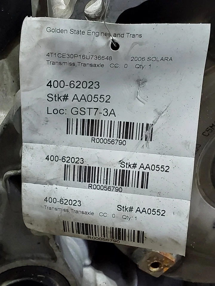 Toyota Solara 2005 2,4 L-4 cilindros tracción delantera transmisión automática OEM 35151-33050 Foto 4 de 4