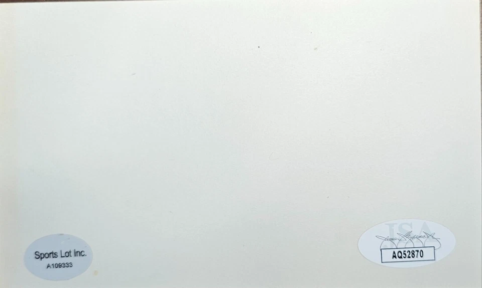 Doc Edelen Washington Senators 1932-1933 Signed 3x5 Index card JSA COA AQ52870 - Image 2 of 3