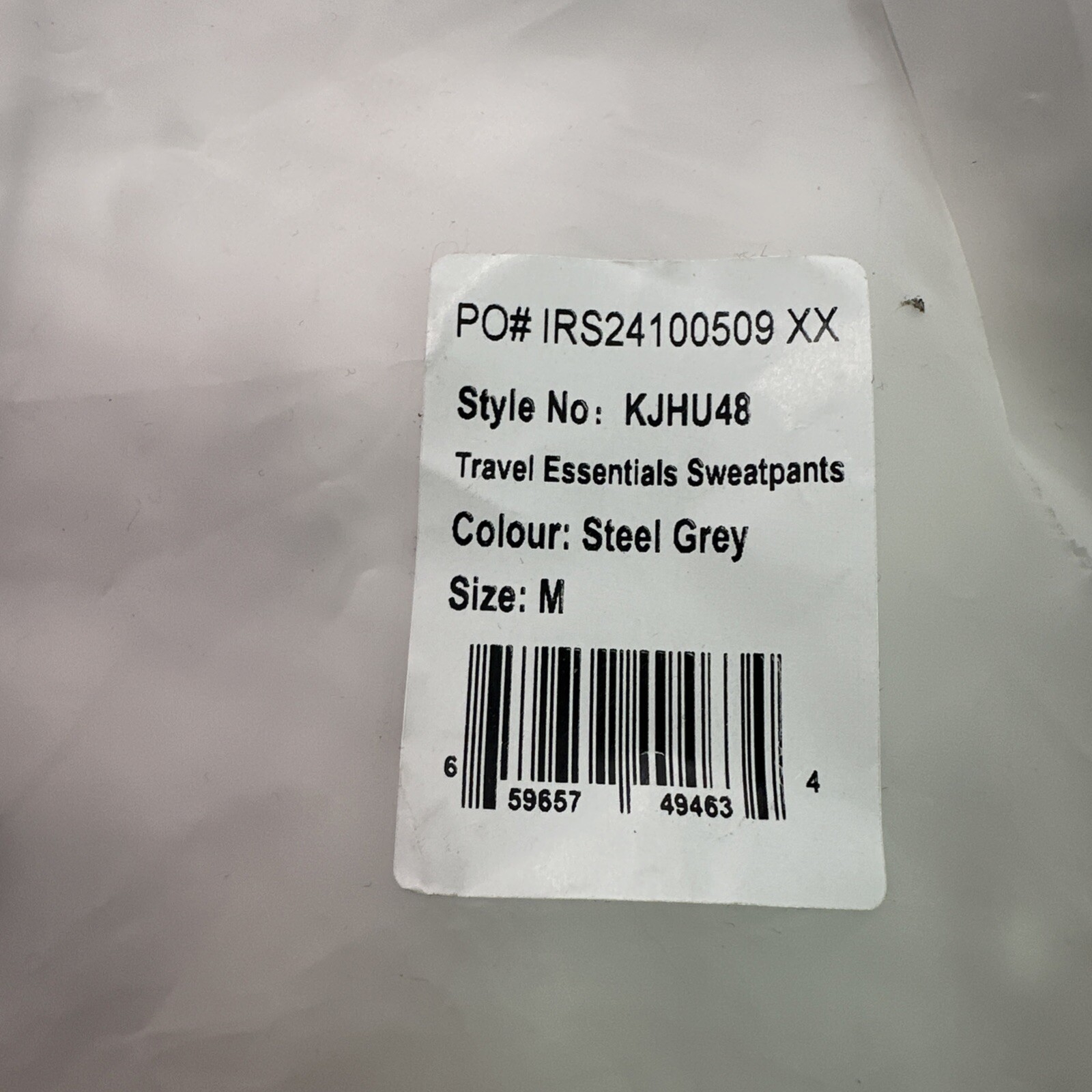 Comfrt Travel Essentials Unisex Sweat Pants.  Size Medium. Steel Grey