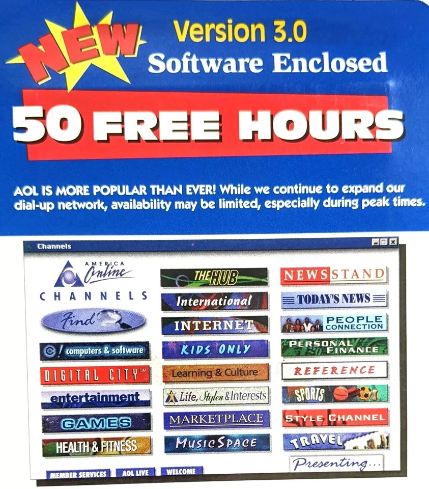 Pick Your Own Design! Beautiful AOL Collectible, Install Disc America Online CDs - Image 3 of 3