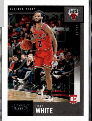 2019-20 Panini Chronicles #628 Coby White Score Rookie Chicago Bulls
