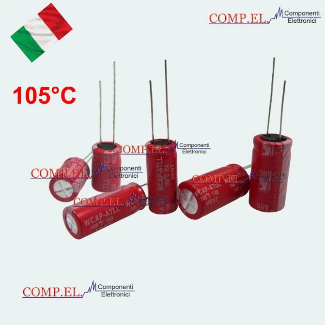 2 pezzi CONDENSATORE ELETTROLITICO 33uF 400V 105°C 13x20mm ORIGINALI WURTH
