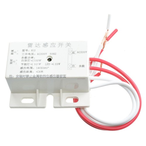 220V Delay Human Body Motion Detector Microwave Radar Sensor Switch Security - Picture 4 of 7