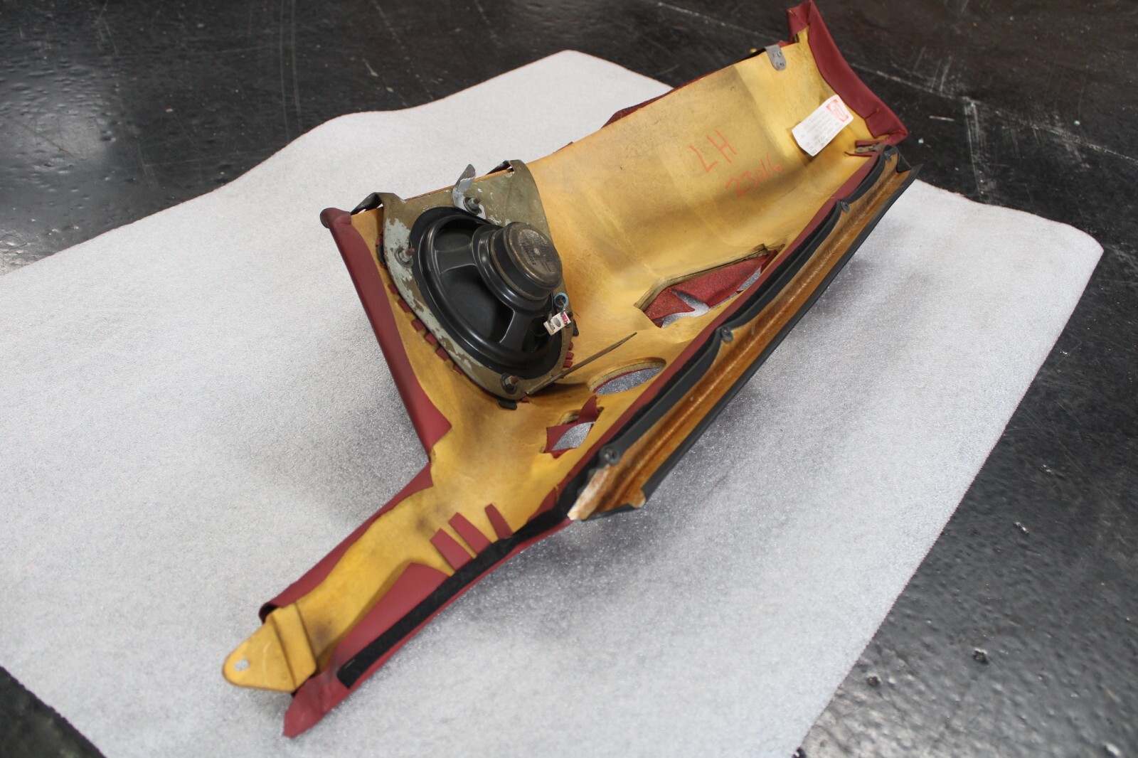 Ferrari 575, LH, Left, Rear Cover Trim Panel, Worn Leather, Used, P/N 661653