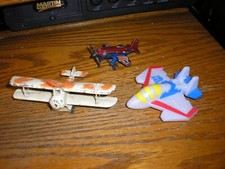RARE Vintage Lot of 3 Die cast  Plastic Jets Aircraft Airplanes Free SHIPPING