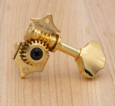 Genuine Tone Ninja 3x3 19:1 Open Gear tuners, Vertical, Gold