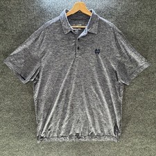 Notre Dame Under Armour Polo Shirt Mens XL HeatGear Athletic Performance Blue