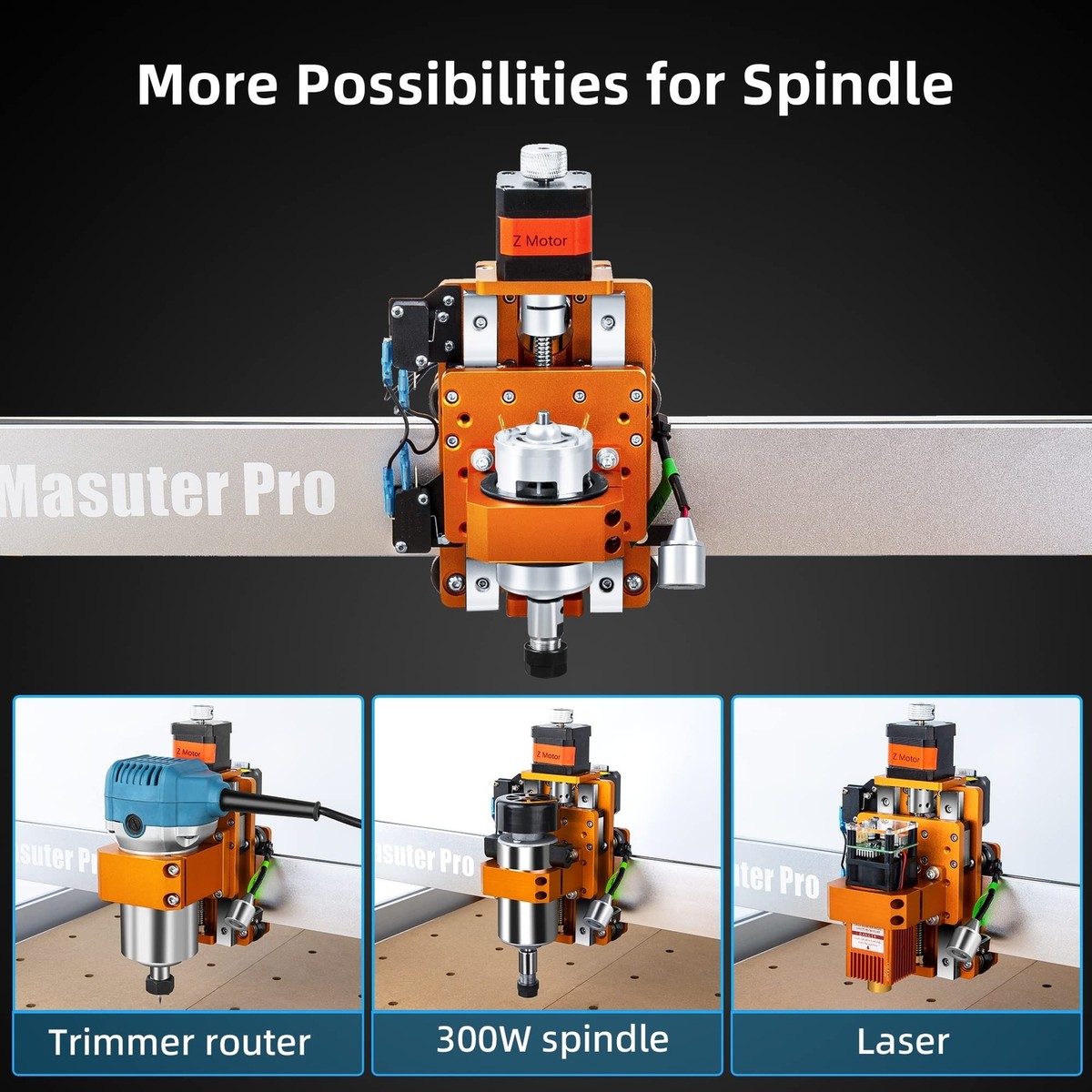 FoxAlien Masuter Pro CNC Router Machine, Upgraded 3-Axis Engraving