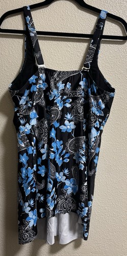 NWT Holipick Women’s Plus Size 22W Tankini Top Swimsuit Floral Paisley Print - Picture 2 of 8