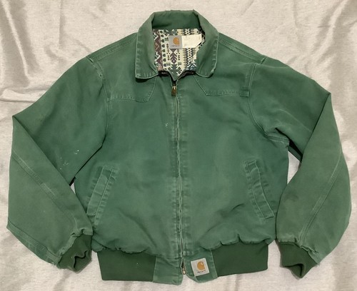 Vintage Carhartt JS1158 Cactus Green Southwest Aztec Santa Fe Jacket - Large