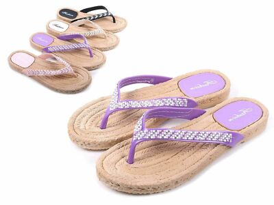 purple flip flops with rhinestones