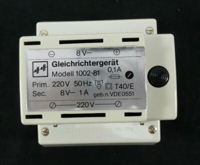 Eff Eff Rectifier Unit Model 1002-81 | Prim 220V 50Hz | Sec. 8V - 1A