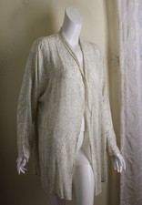 Kd Spring L Art-to-wear Lightweight Rayon Japanese Asian Floral Jacket Topper 