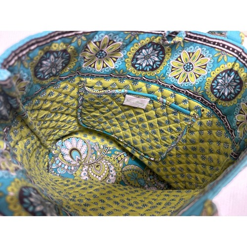 Bolso de hombro Vera Bradley pavo real cachemira verde turquesa - Imagen 10 de 11