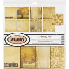 Crafts 12X12 Paper Kit Family Tree Memories Forever Film Frames Mom Dad Aunt Son