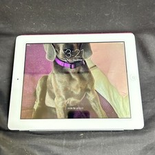 Apple iPad 3rd Gen. A1416 16GB 9.7" White/Silver - Locked, Bundled w/ Pink Cover