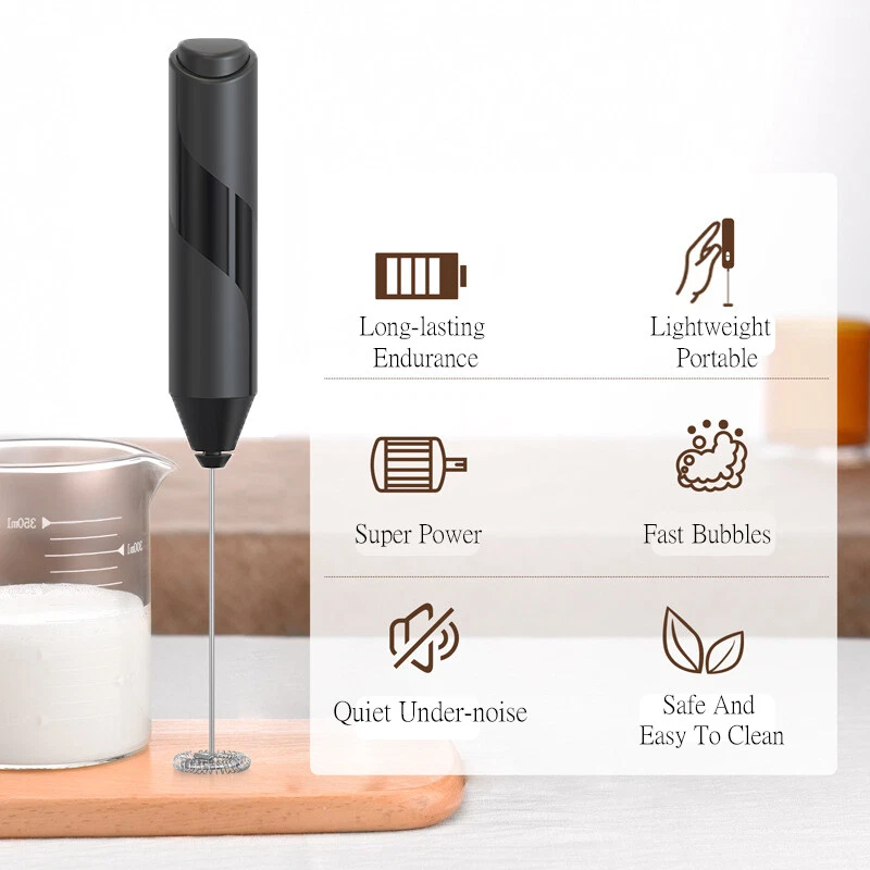 Milk Frother Whisk Electric Egg Beater Hand Coffee Shake Mixer Mini Kitchen Tool