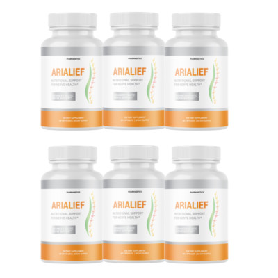 AriaLief Brain Pills - Nerve Health & Cognitive Support Supplement - 6 Bottles