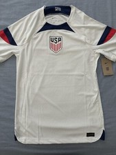 New USMNT Nike 2022/23 White Vapor Match USA Mens Soccer Jersey Small S NWT Home