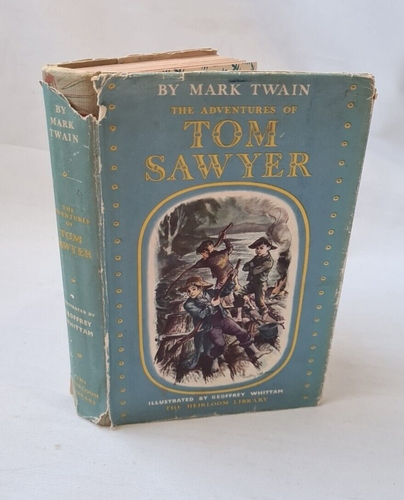 TOM SAWYER by Mark Twain HB DJ - Heirloom Library 1950s - Geoffrey Whittam illus - Picture 3 of 16