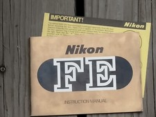 Nikon FE Camera Instruction Manual User Guide English