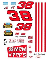 38 Kelly Earnhardt Camaro or Lumina 1/25th - 1/24th Scale Waterslide Decals