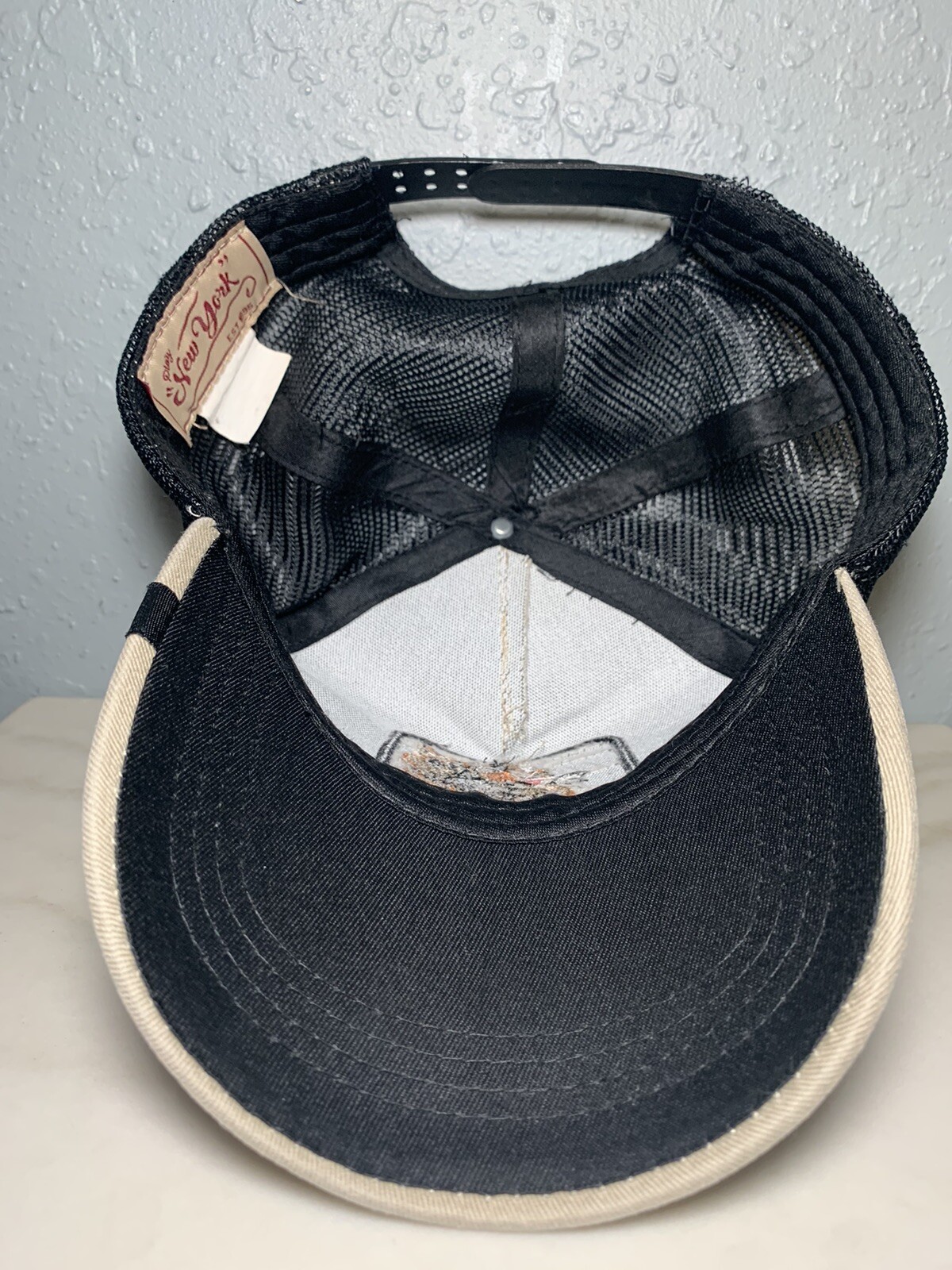 Tiger Patch Beige & Black Adjustable Snapback Mes… - image 12