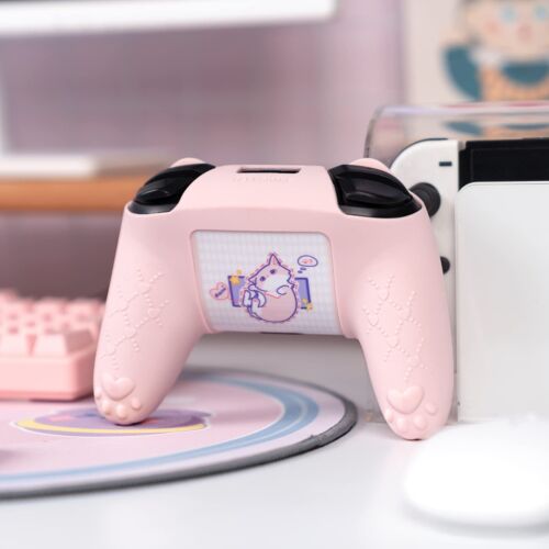 GeekShare Pink Cat Paw Controller Skin Grips Set for NSPro-Anti-Slip Silicone - Picture 15 of 23