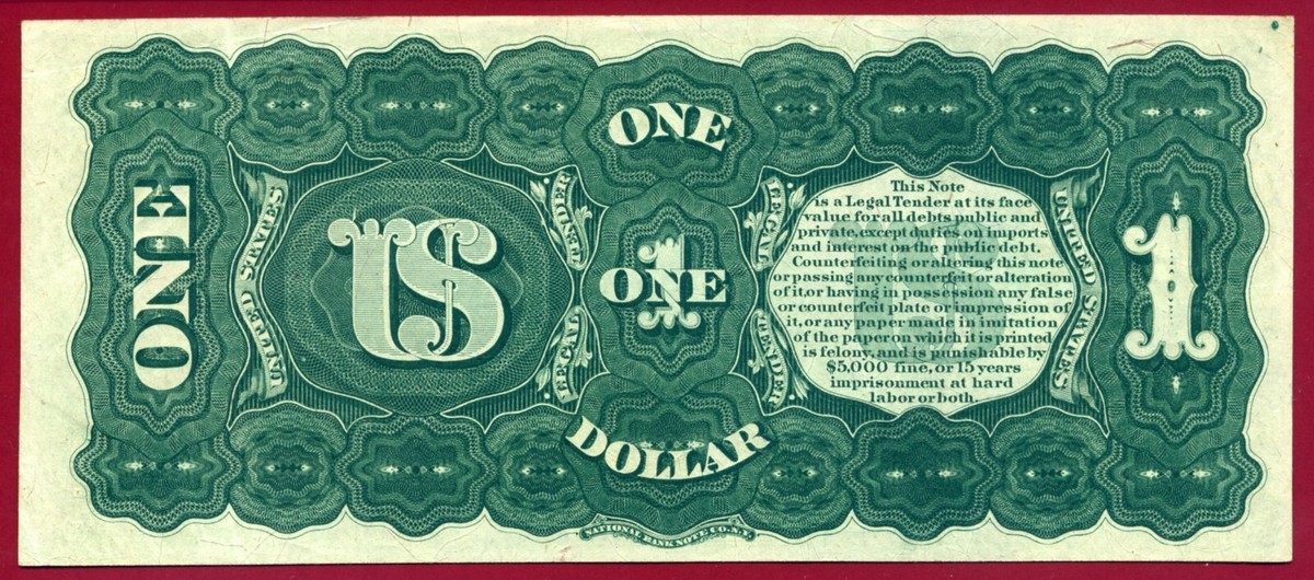 valuableページ 1869 $1 Legal Tender Rainbow Note FR-18 PMG AU55 EPQ George