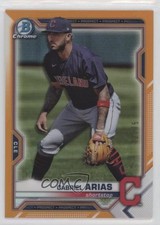 2021 Bowman Chrome Yellow Refractor (Misprinted Orange) 72/75 Gabriel Arias 0o8o