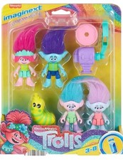 DreamWorks Imaginext Trolls Launcher  Disk Action Figure Playset with 4 Trolls