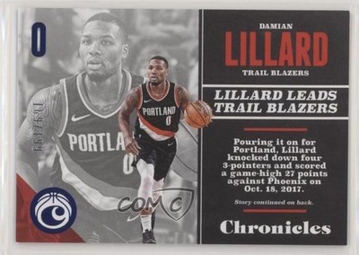 2017-18 Panini Chronicles Blue 169/199 Damian Lillard #19 4l3