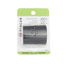 Singer Polyester All Purpose Thread Black 3 Pack 150 YD 60110 Bundle