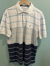 Nautica Men's Short Sleeve Polo Shirt Size M Classic Fit Performance Deck, Shirt