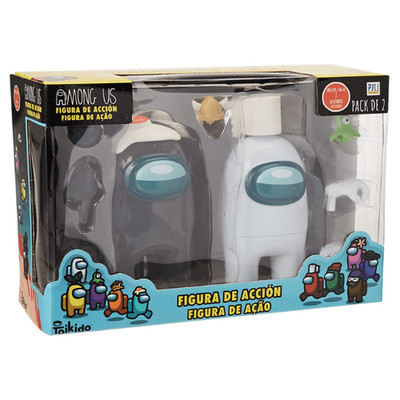 Among Us Pack 2 Actionfiguren 12cm + 7 Zubehörteile Bizak Zufallsmodell