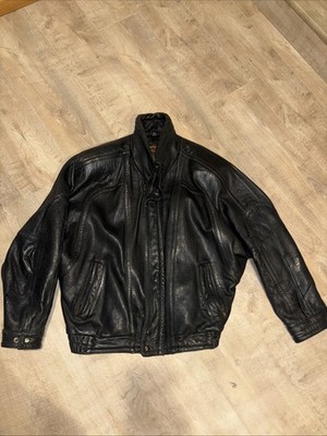 Vtg 90s Global Identity GIII Leather Bomber Jacket Mens Large Aviator Flight