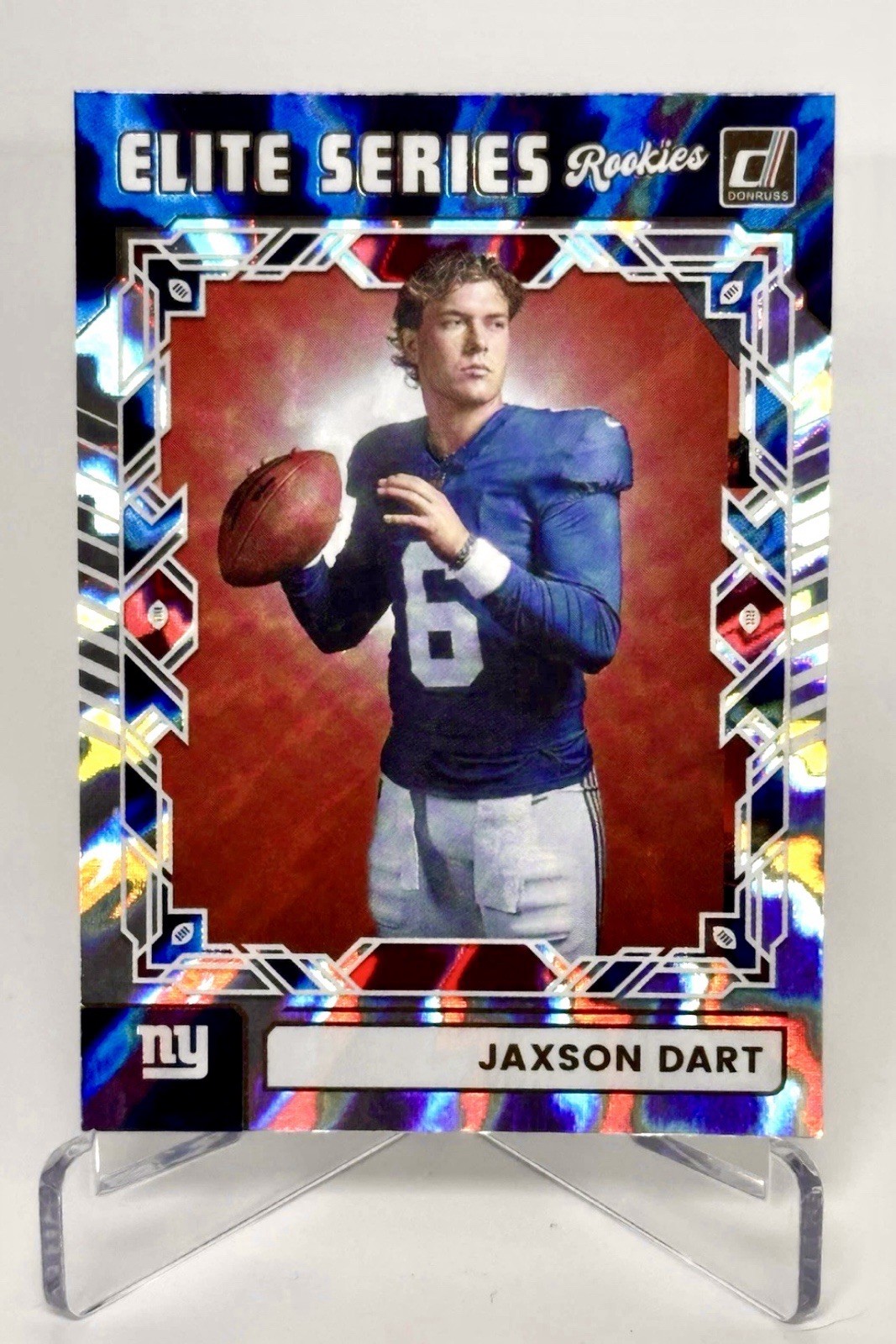 2025 Panini Donruss- Jaxson Dart Elite Series Rookies Color Match- Giants (RC)