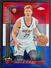 2025-26 Kasparas Jakucionis Topps Chrome Rookie Red White & Blue Refractor SP RC