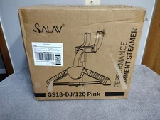 SALAV Pink GS18-DJ120 Standing Garment Steamer  Roll Wheels, 1.8L Tank Adj. Pole