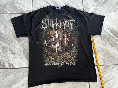 Slipknot 2009 All Hope Is Gone Tour doppelseitig XL schwarz T-Shirt Vintage Band Merch - Bild 1 von 4