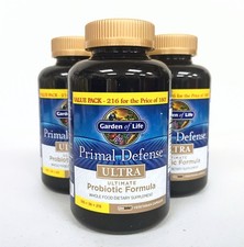 3X GARDEN OF LIFE PRIMAL DEFENSE ULTRA ULTIMATE PROBIOTIC 216 CAPS BB 02/26