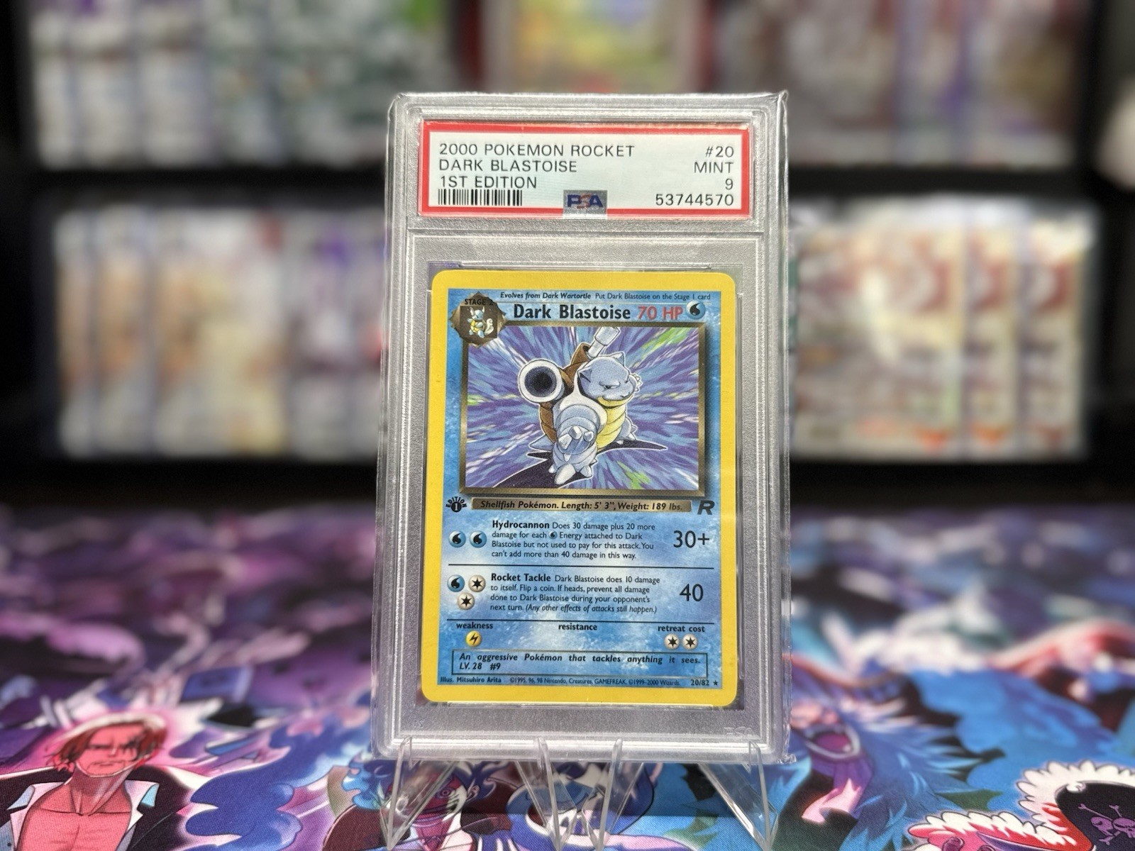 Pokémon Team Rocket Dark Blastoise 1st Edition PSA 9 20/82 English