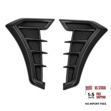 2 PCS Car Side Vent Trim, Waterproof Auto Front Fender Air Wing Decor Black