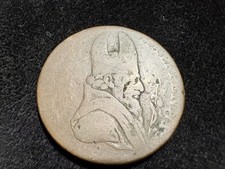 Antique 1789 Irish Cronebane Miners Arms Company Halfpenny Token