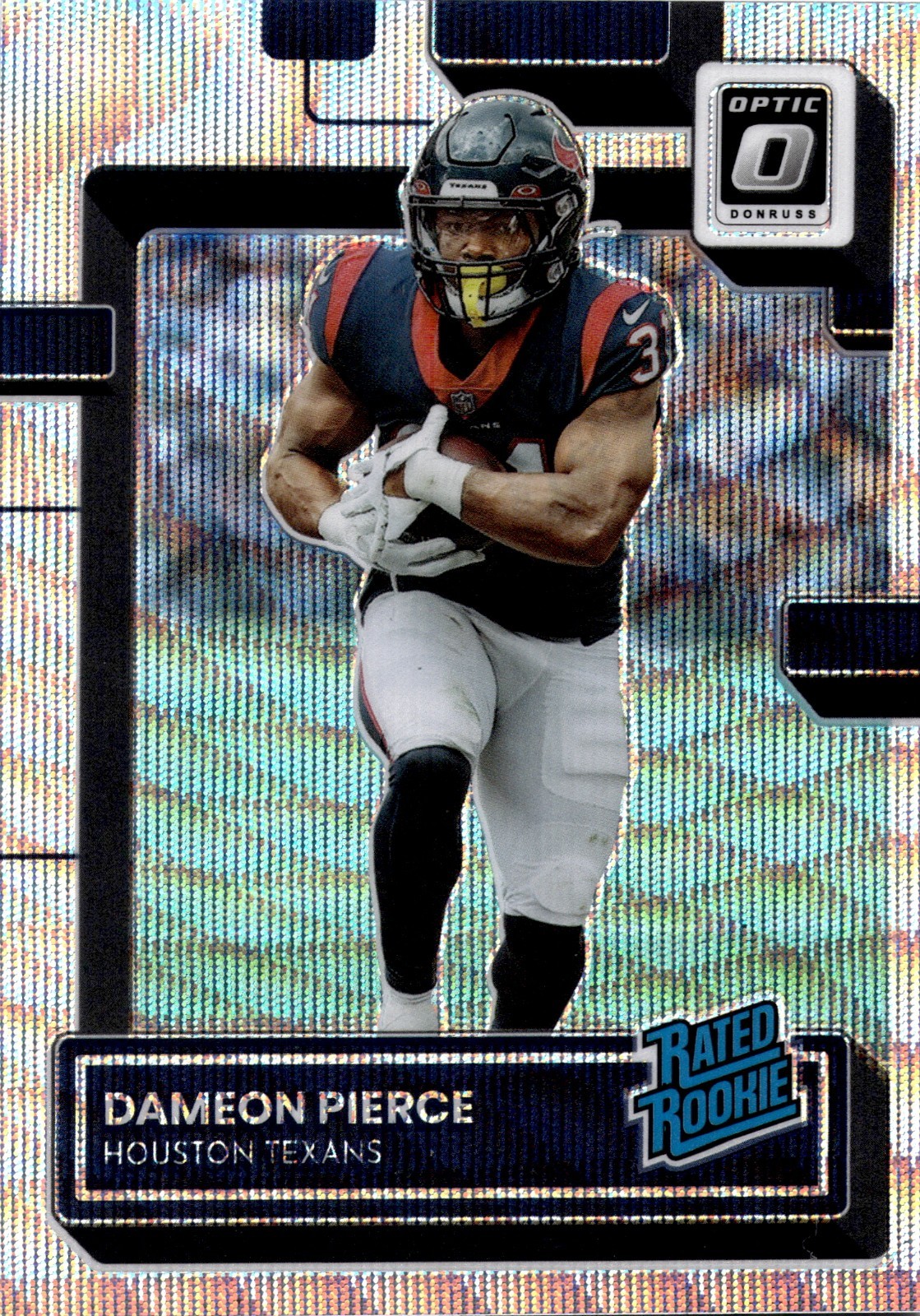 2022 Panini Donruss Optic Premium Wave Holo Prizm RC SSP /300 #240 Dameon Pierce