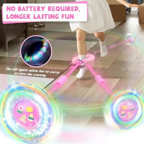 Ankle Skip Ball for Kids: Toys for 4-8 Years Old Girls, Skip it Toy for Pink - Picture 3 of 8