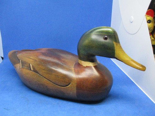 Vintage Tom Taber 1980's Mallard Drake Wood Decoy