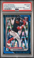 2024 Bowman Chrome Byron Chourio Blue Raywave Refractor /150 #BCP129 - PSA 9